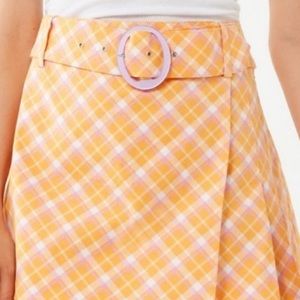 UO plaid mini skort